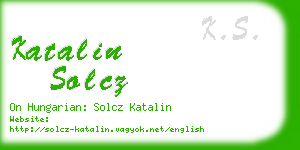 katalin solcz business card